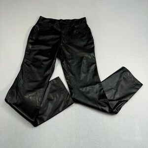 Highway Bootcut Faux Leather Pants Womens Juniors Size 9 Black High Rise